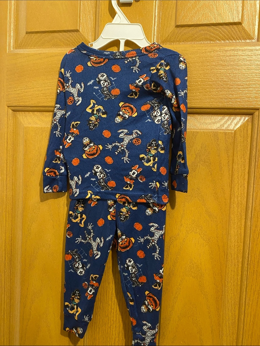 Disney Navy Blue Halloween Print Kids Pajama Set